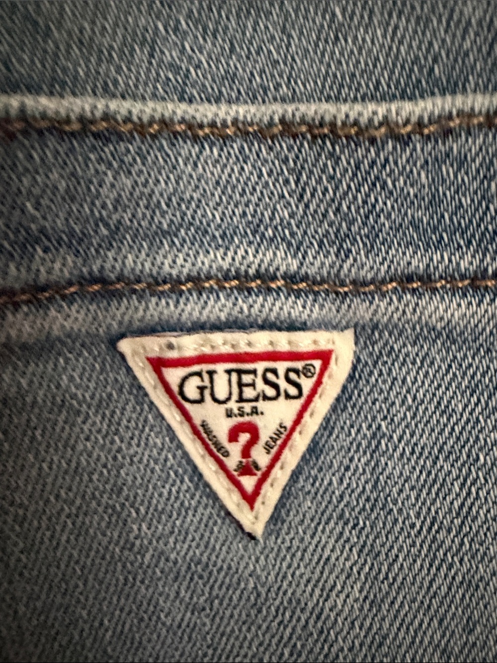 NWT GUESS Light Blue Wide-Leg Cropped Jeans with Front Patch Pockets Size 30 - Picture 5 of 7